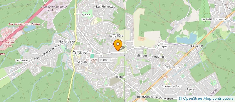 localisation de l'entreprise COMITE DE GESTION DES OEUVRES SOCIALES DU PERSONNEL DE LA VILLE DE CESTAS à CESTAS