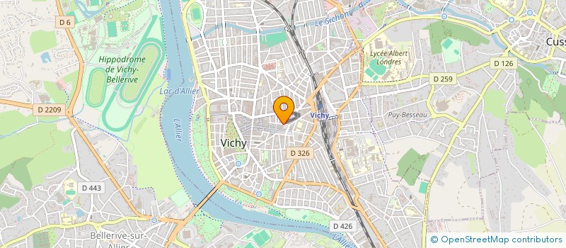 localisation de l'entreprise COMITE DE GESTION DES OEUVRES SOCIALES DU PERSONNEL TERRITORIAL DE LA VILLE DE VICHY à VICHY