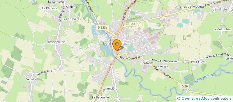 localisation de l'entreprise COMITE DE GESTION DU BOULODROME  PONT-DE-VAUX