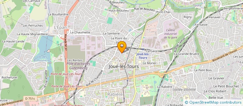 localisation de l'entreprise COMITE DE GESTION SALLE SPORTS à JOUE-LES-TOURS