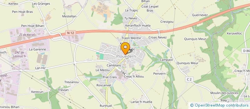 localisation de l'entreprise COMITE DE JUMELAGE  PLOUEDERN