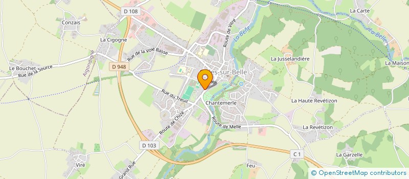 localisation de l'entreprise COMITE DE JUMELAGE AMSTETTEN-CELLES-SUR-BELLE  CELLES-SUR-BELLE