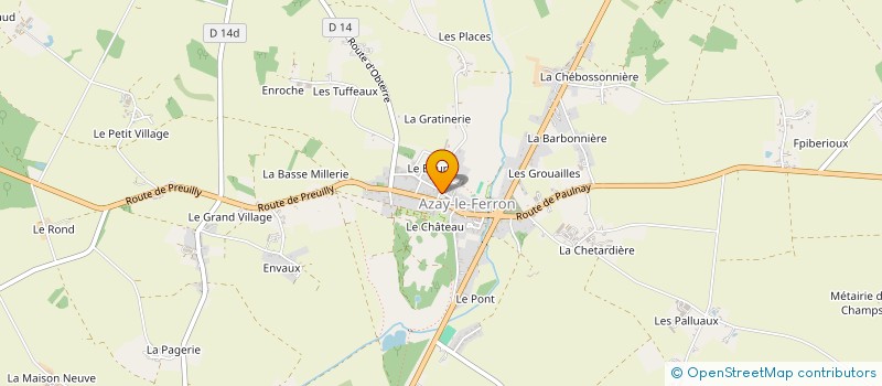 localisation de l'entreprise COMITE DE JUMELAGE AZAY LE FERRON-GARS AM INN à AZAY-LE-FERRON