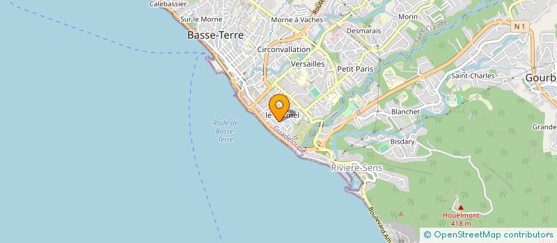 localisation de l'entreprise COMITE DE JUMELAGE BASSE TERRE à BASSE-TERRE