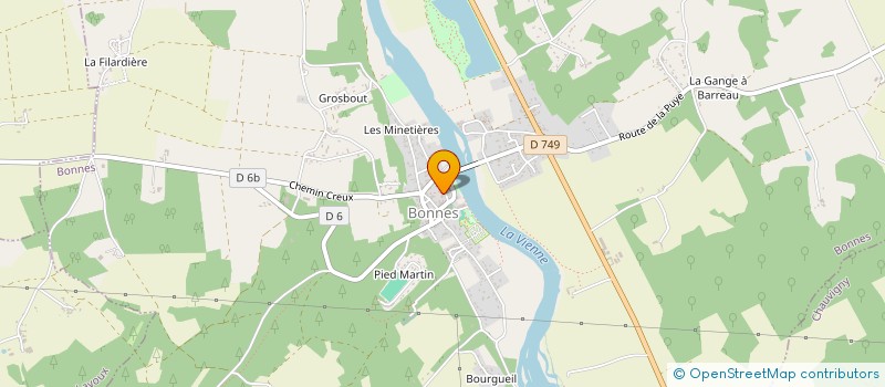 localisation de l'entreprise COMITE DE JUMELAGE BONNES-BANFORA SUD  BONNES