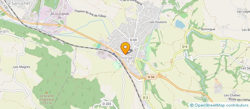 localisation de l'entreprise COMITE DE JUMELAGE BRICHERASIO / CHORGES  CHORGES