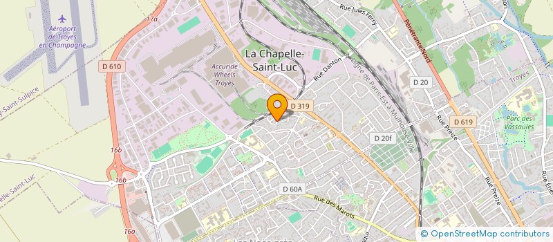 localisation de l'entreprise COMITE DE JUMELAGE DE LA CHAPELLE SAINT LUC à LA CHAPELLE-SAINT-LUC
