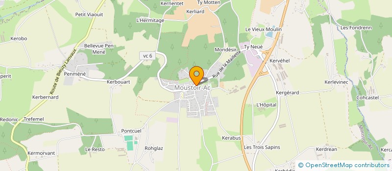 localisation de l'entreprise COMITE DE JUMELAGE DE LA COMMUNE DE MOUSTOIR-AC  MOUSTOIR-AC