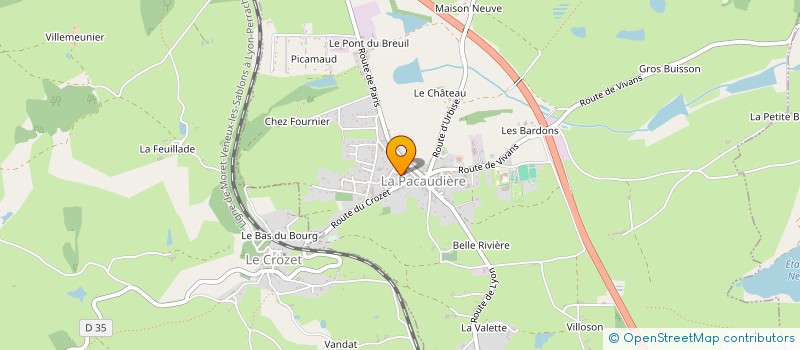 localisation de l'entreprise COMITE DE JUMELAGE DE LA PACAUDIERE  LA PACAUDIERE