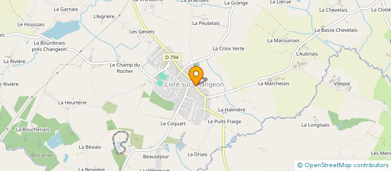 localisation de l'entreprise COMITE DE JUMELAGE DE LIVRE SUR CHANGEON  LIVRE-SUR-CHANGEON