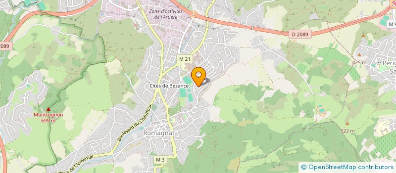 localisation de l'entreprise COMITE DE JUMELAGE DE ROMAGNAT  ROMAGNAT