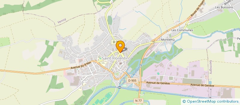 localisation de l'entreprise COMITE DE JUMELAGE DE SAINT-FLORENTIN  SAINT FLORENTIN