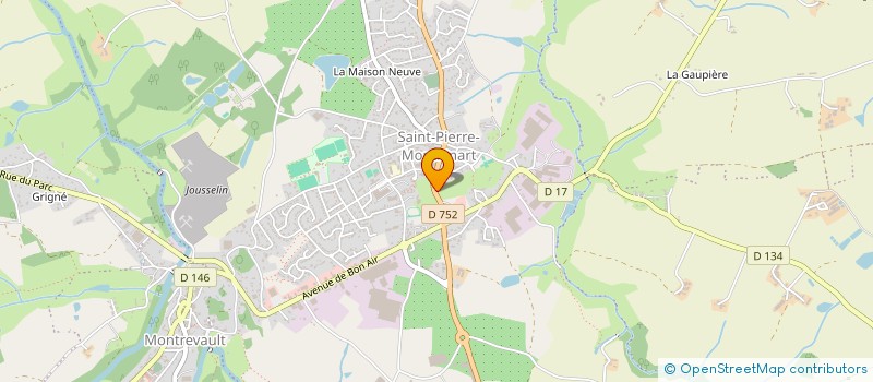 localisation de l'entreprise COMITE DE JUMELAGE DE SAINT-PIERRE-MONTLIMART à MONTREVAULT-SUR-EVRE
