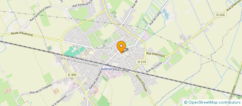 localisation de l'entreprise COMITE DE JUMELAGE ENTRE LA COMMUNAUTE DE COMMUNES DE LA REGION D'AUDRUICQ ET LA COMMUNE DE LICHTERVELDE (BELGIQUE)  AUDRUICQ