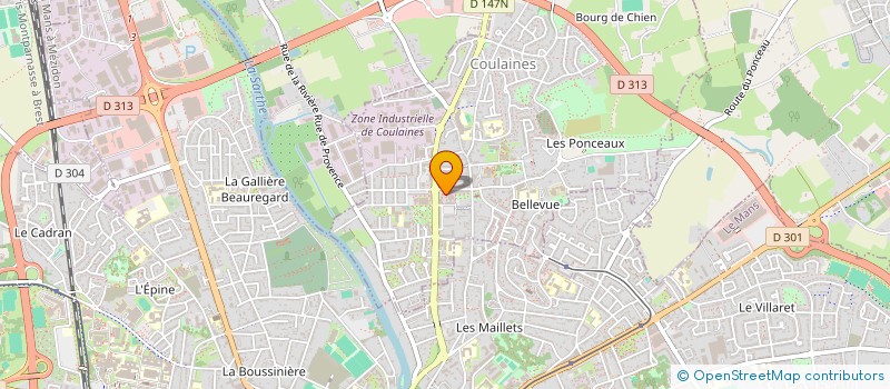 localisation de l'entreprise COMITE DE JUMELAGE ET D'ECHANGES INTERNATIONAUX DE COULAINES à COULAINES