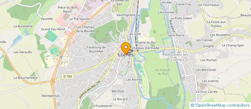 localisation de l'entreprise COMITE DE JUMELAGE ET D'ECHANGES INTERNATIONAUX DE LOCHES à LOCHES