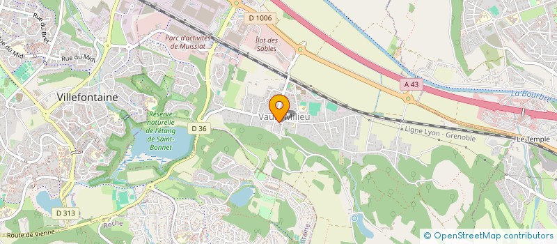 localisation de l'entreprise COMITE DE JUMELAGE ET D'ECHANGES INTERNATIONAUX DE VAULX MILIEU  VAULX-MILIEU