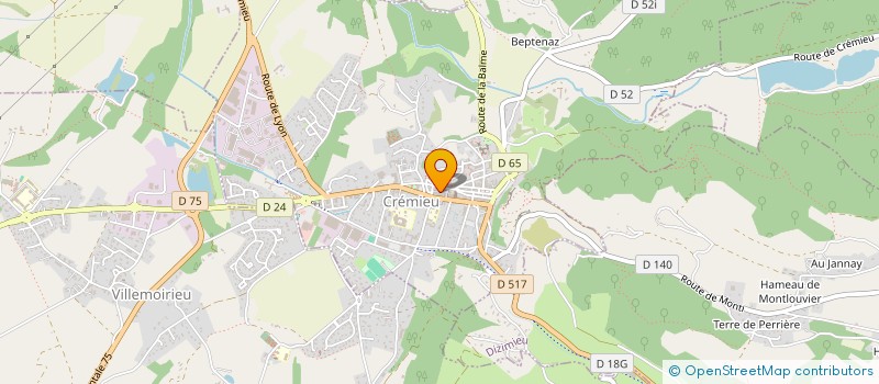 localisation de l'entreprise COMITE DE JUMELAGE - LES AMIS DE HUTTENBERG  CREMIEU