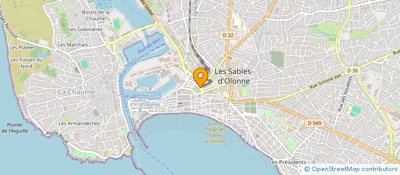 localisation de l'entreprise COMITE DE JUMELAGE LES SABLES D'OLONNE-SCHWABACH à LES SABLES-D'OLONNE