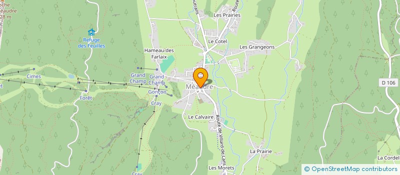 localisation de l'entreprise COMITE DE JUMELAGE MEAUDRE LOCMARIA  AUTRANS-MEAUDRE EN VERCORS