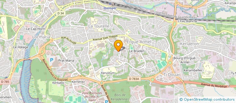 localisation de l'entreprise COMITE DE JUMELAGE QUIMPER - LAVRIO à QUIMPER