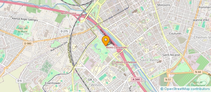 localisation de l'entreprise COMITE DE JUMELAGE REIMS-CANTERBURY  REIMS