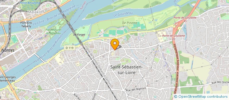 localisation de l'entreprise COMITE DE JUMELAGE SAINT SEBASTIEN SUR LOIRE  CERNAVODA (VILLE DE ROUMANIE)  SAINT-SEBASTIEN-SUR-LOIRE