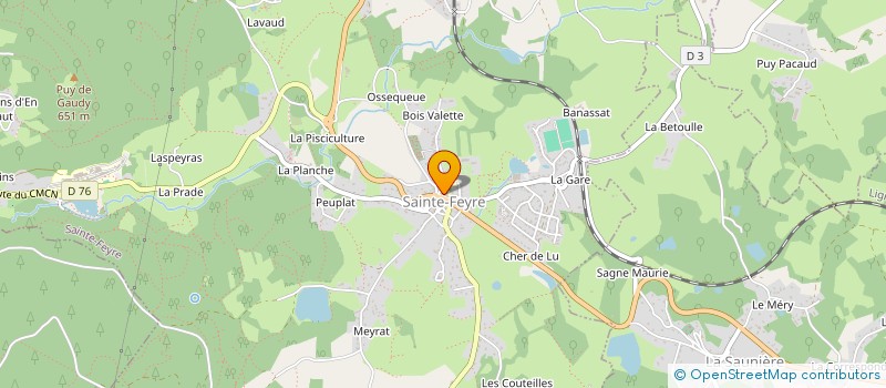 localisation de l'entreprise COMITE DE JUMELAGE SAINTE FEYRE (CREUSE) - KINTZHEIM (BAS-RHIN) à SAINTE-FEYRE