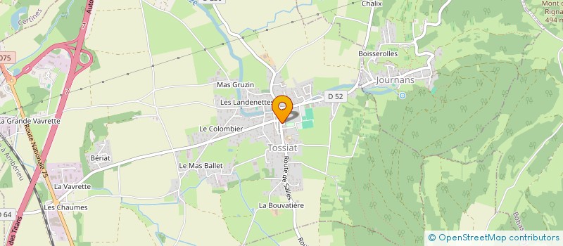 localisation de l'entreprise COMITE DE L'AIN DE KICK BOXING MUAY THAI ET DISCIPLINES ASSOCIEES  TOSSIAT