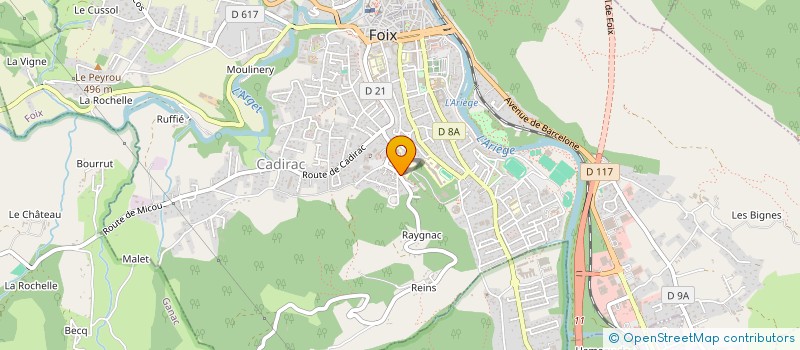 localisation de l'entreprise COMITE DE L ARIEGE D ATHLETISME à FOIX