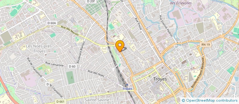 localisation de l'entreprise COMITE DE L AUBE DE TENNIS à TROYES
