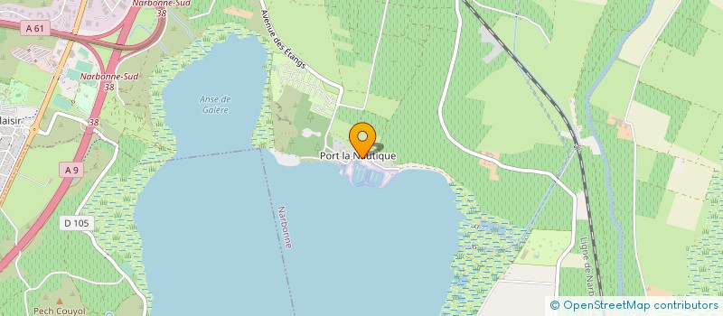 localisation de l'entreprise COMITE DE L'AUDE DE VOILE  NARBONNE