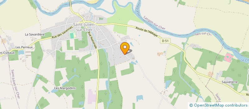 localisation de l'entreprise COMITE DE LA FETE FORAINE D'ORLEANS  SAINT-JULIEN-SUR-CHER