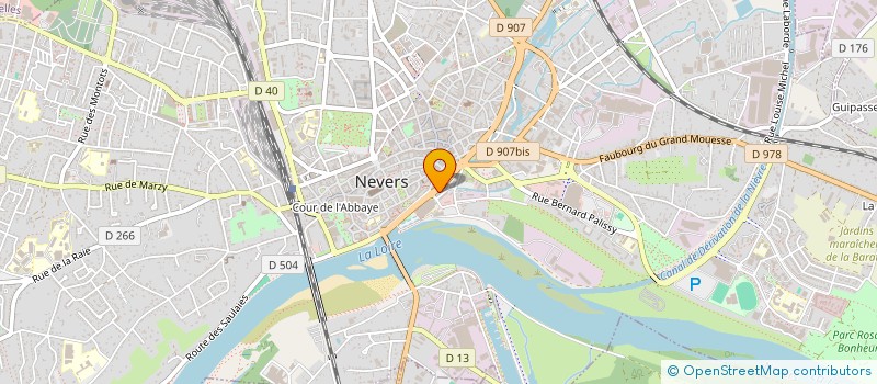 localisation de l'entreprise COMITE DE LA NIEVRE DE JUDO ET DISCIPLINES ASSOCIES à NEVERS