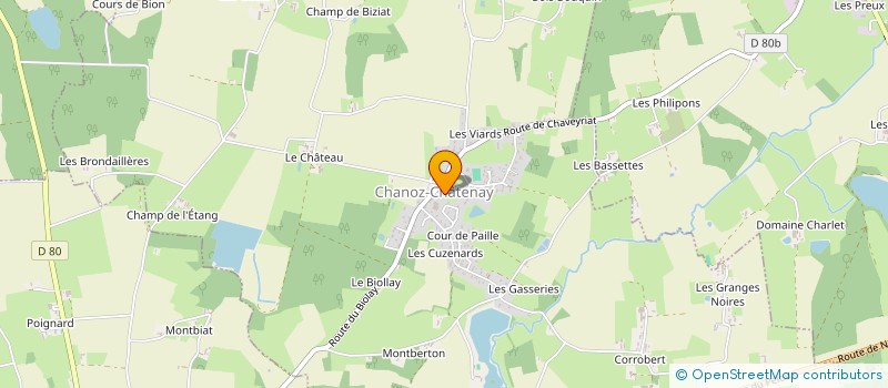 localisation de l'entreprise COMITE DE LOISIRS ET D'ANIMATION CHANOZIEN à CHANOZ-CHATENAY
