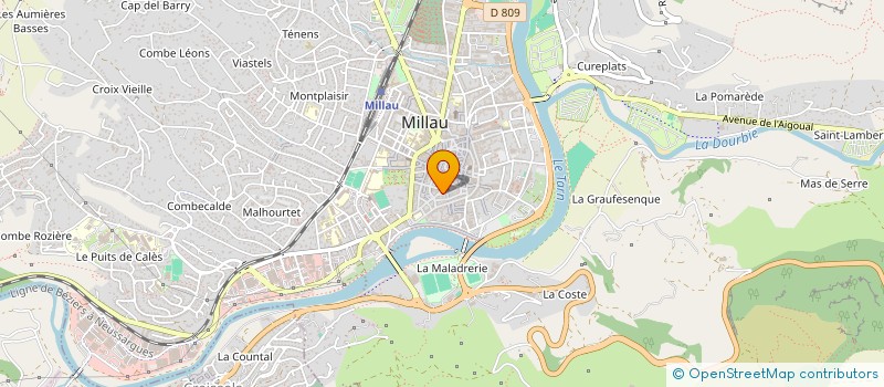 localisation de l'entreprise COMITE DE MILLAU DE LA FEDERATION NATIONALE DES ANCIENS COMBATTANTS EN AFRIQUE DU NORD  MILLAU