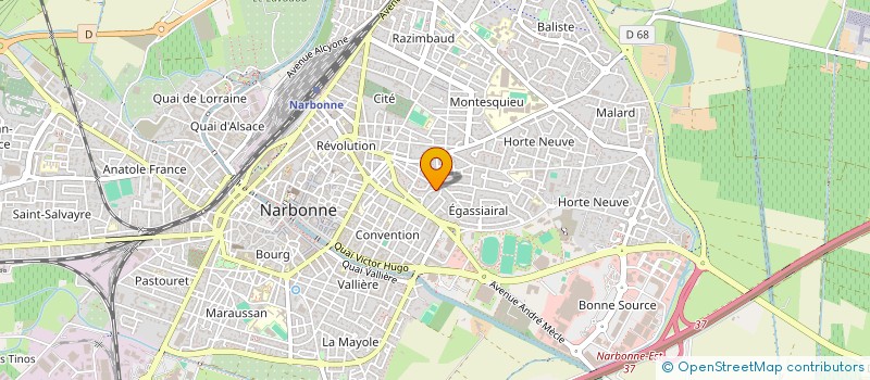 localisation de l'entreprise COMITE DE NARBONNE DE LA FEDERATION NATIONALE DES ANCIENS COMBATTANTS EN ALGERIE MAROC ET TUNISIE  NARBONNE