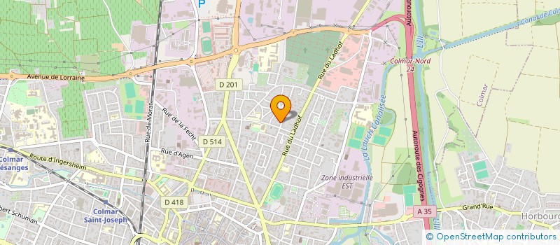 localisation de l'entreprise COMITE DE PARACHUTISME DE LA COLLECTIVITE EUROPEENNE D'ALSACE (CPCEA)  COLMAR