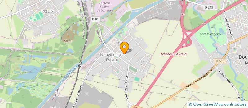 localisation de l'entreprise COMITE DE PARENTS D'ELEVES DES ECOLES PUBLIQUES DE NEUVILLE SUR ESCAUT  NEUVILLE-SUR-ESCAUT