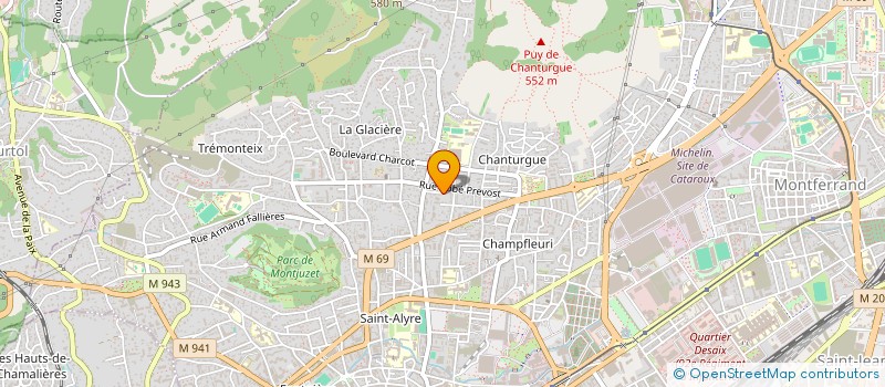 localisation de l'entreprise COMITE DE PETANQUE DU PUY DE DOME  CLERMONT-FERRAND