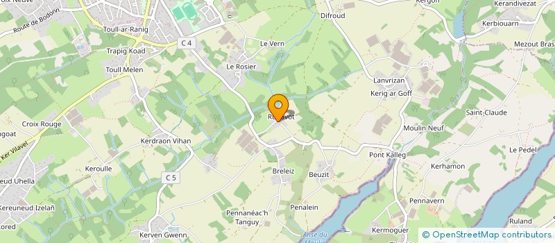 localisation de l'entreprise COMITE DE PONT CALLEC  PLOUGASTEL-DAOULAS