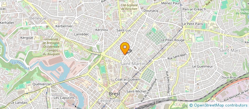 localisation de l'entreprise COMITE DE PROTECTION DES PERSONNES OUEST VI à BREST