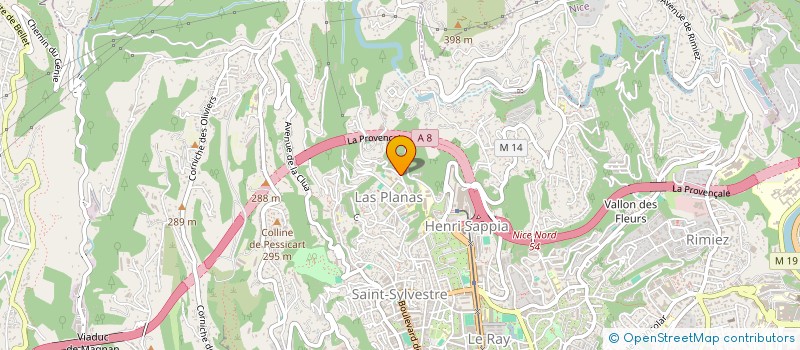 localisation de l'entreprise COMITE DE QUARTIER COLLINES DE LAS PLANAS à NICE