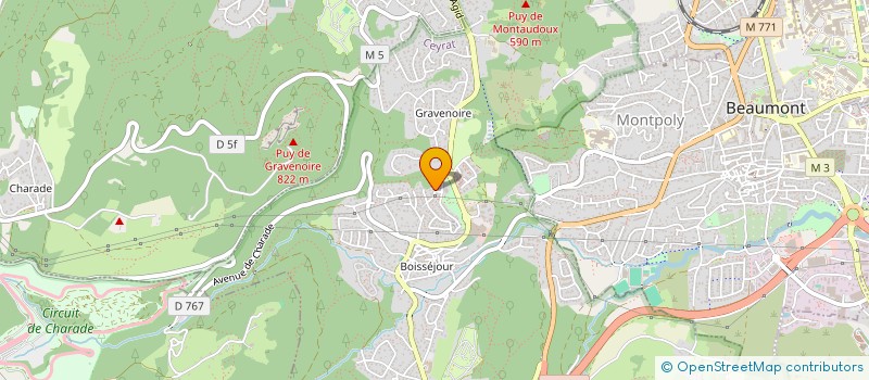 localisation de l'entreprise COMITE DE QUARTIER DE BOISVALLON  CEYRAT