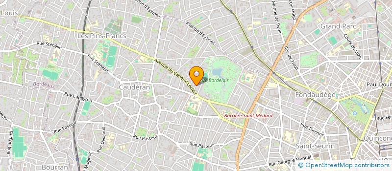 localisation de l'entreprise COMITE DE QUARTIER DE CAUDERAN CENTRE  BORDEAUX