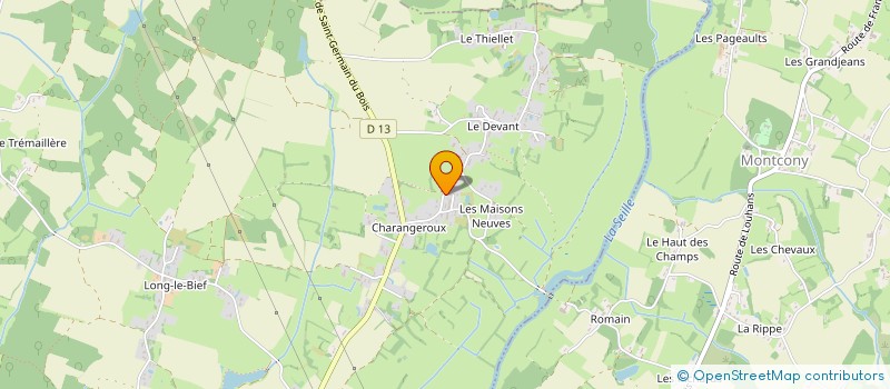 localisation de l'entreprise COMITE DE QUARTIER DE CHARANGEROUX - LES AMIS DE CHARANGEROUX  SAINT-USUGE
