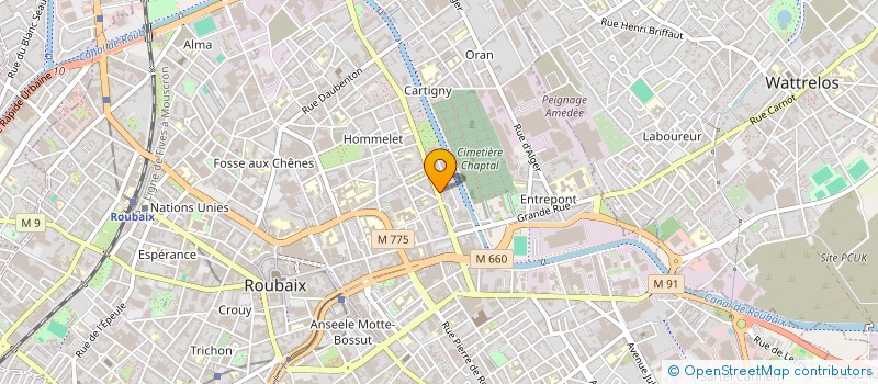 localisation de l'entreprise COMITE DE QUARTIER DE L HOMMELET à ROUBAIX