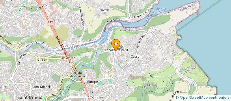 localisation de l'entreprise COMITE DE QUARTIER DE LA VILLE BASTARD à SAINT-BRIEUC