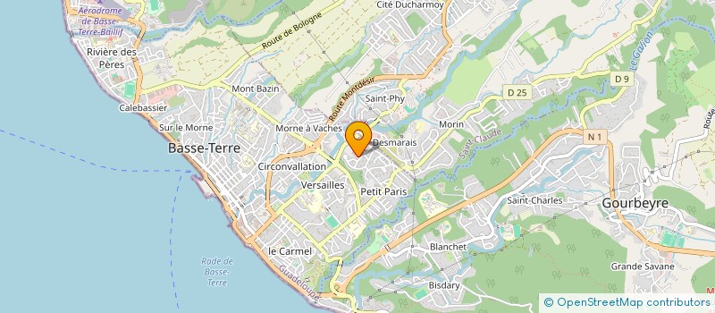 localisation de l'entreprise COMITE DE QUARTIER DE PETIT PARIS à BASSE-TERRE