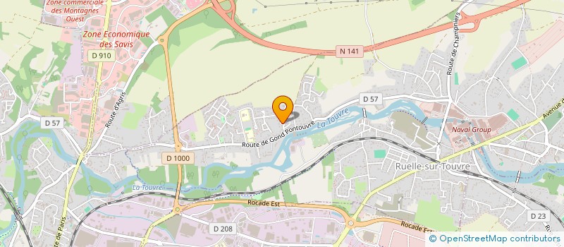 localisation de l'entreprise COMITE DE QUARTIER DE VILLEMENT  RUELLE-SUR-TOUVRE